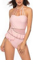 π stylish keyhole swimsuit with flounce - perfect women's clothing and swimwear ensemble logo