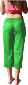 img 3 attached to Stylish and Comfy Women's 4 Pack Casual Active Capri Semi Sheer Lounge Pants with Relaxed Flowy Fit