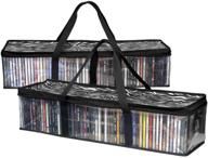 📁 imperius portable cd sturdy storage collection bag: moistureproof, zipper closure, carrying handles - holds 48 cds logo