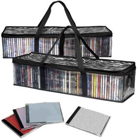 img 1 attached to 📁 Imperius Portable CD Sturdy Storage Collection Bag: Moistureproof, Zipper Closure, Carrying Handles - Holds 48 CDs