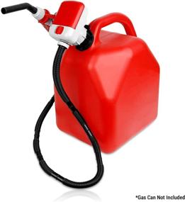 img 4 attached to TERA PUMP Battery Operated Gas Pump - 10 Liters/min, Powered by 4 x 🔋 AA Batteries (Not Included), Eliminate Heavy Gas Can Lifting - Extended 50-Inch Hose with Flow Nozzle