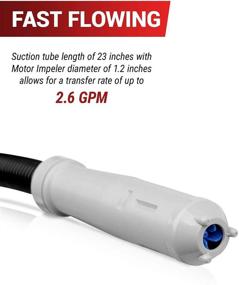 img 2 attached to TERA PUMP Battery Operated Gas Pump - 10 Liters/min, Powered by 4 x 🔋 AA Batteries (Not Included), Eliminate Heavy Gas Can Lifting - Extended 50-Inch Hose with Flow Nozzle