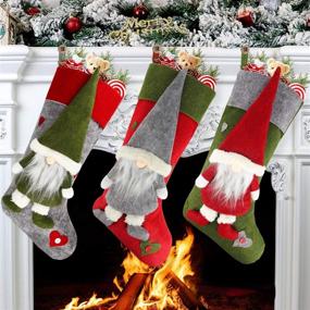 img 4 attached to Aiduy Christmas Stockings Украшения для камина