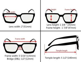 img 2 attached to 👓 Eyekepper Multifocus Progressive Computer Reading Glasses for Women - Noline Trifocal Blue Light Filter Glasses with Oversize Frame