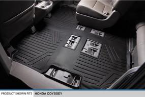 img 1 attached to 🚗 MAX LINER Custom Fit Floor Mats 3 Row Liner Set Black A0103/B0103 - Honda Odyssey (2011-2017)