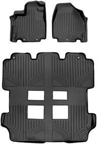 img 4 attached to 🚗 MAX LINER Custom Fit Floor Mats 3 Row Liner Set Black A0103/B0103 - Honda Odyssey (2011-2017)