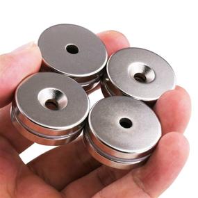 img 1 attached to 💪 Highly Powerful Neodymium Countersunk Permanent Magnets