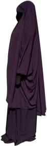 img 3 attached to 🧕 Modest Two-Piece Jilbab Dress for Muslim Women: Long Khimar and Skirt Set, Ideal for Prayers and Outings