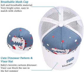 img 2 attached to Dinosaur Baseball Adjustable Toddler Trucker: Fun Boys' Accessory for Active Play!