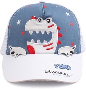 img 3 attached to Dinosaur Baseball Adjustable Toddler Trucker: Fun Boys' Accessory for Active Play!