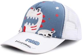 img 4 attached to Dinosaur Baseball Adjustable Toddler Trucker: Fun Boys' Accessory for Active Play!