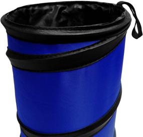 img 4 attached to 🚗 Portable Collapsible Car Trash Can FH1120BLUE by FH GROUP - Small Waterproof Garbage Container in Blue Color