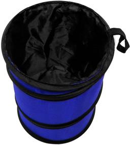 img 3 attached to 🚗 Portable Collapsible Car Trash Can FH1120BLUE by FH GROUP - Small Waterproof Garbage Container in Blue Color