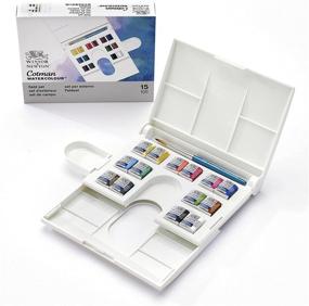 img 4 attached to 🎨 Winsor & Newton Cotman Water Colour Paint Compact Set: 14 Half Pans for Artists