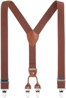 stylish and sturdy: adjustable elastic suspenders with 4 strong clips for kids, men, and boys logo