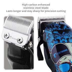 img 2 attached to Wireless Hair Clipper Trimmer Set for Men and Kids - Professional Cordless Hair Cutting 💈 Kit with Taper Lever, Rechargeable Li-ion Battery 2000mAh, Heavy Duty Motor, Detachable Cord - Barber Clippers