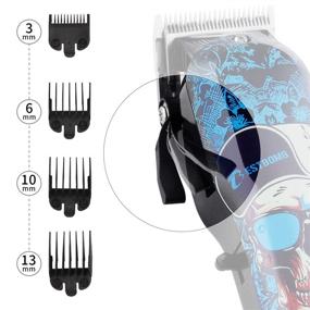 img 1 attached to Wireless Hair Clipper Trimmer Set for Men and Kids - Professional Cordless Hair Cutting 💈 Kit with Taper Lever, Rechargeable Li-ion Battery 2000mAh, Heavy Duty Motor, Detachable Cord - Barber Clippers