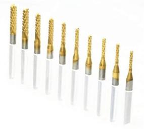 img 4 attached to SHINA Titanium Engraving Bit Set - 1.5mm to 3.175mm - ST1.5 to 3.175mm - Pack of 10Ti