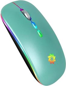 img 4 attached to Проведите перезарядку тонкой бесшумной беспроводной мыши с LED, переносной оптической мышью 2,4 ГГц для ноутбука, блокнота, ПК, MacBook – 3 уровня настраиваемой чувствительности DPI