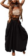 🌸 thaluta women's maxi boho skirt: stylish pockets, organic cotton, hippie gypsy chic logo
