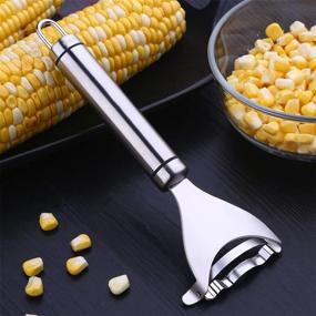 img 3 attached to 🌽 Efficient Deluxe Corn Stripper: Ultimate Corn Cob Peeler and Kerneler with Stainless Steel Blades and Hand Protector