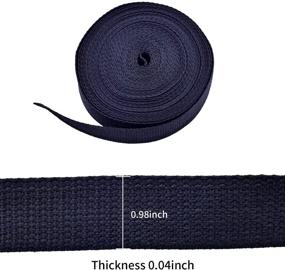 img 4 attached to 🐾 EDOBLUE Black 1 Inch by 10 Yards Flat Nylon Webbing Strap – Ideal for Arts and Crafts, Dog Leashes, and Outdoor Activities