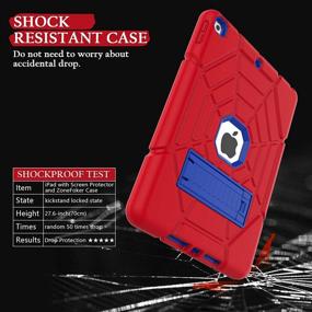 img 1 attached to 🔵 ZoneFoker iPad 9th Generation Case - Heavy Duty Shockproof Cover with Stand for 10.2 inch iPad 2021/2020/2019 - Perfect for Kids - RED+Blue