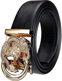 img 4 attached to 🦇 Upgrade Your Style with Ratchet Batman Fashion Genuine Leather Men's Accessories and Belts