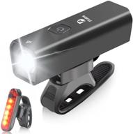 🚲 flides usb rechargeable bike light set - 1000lm front headlight & back taillight, 2200mah, waterproof, 5 light modes, rear reflectors - ideal for night riding logo