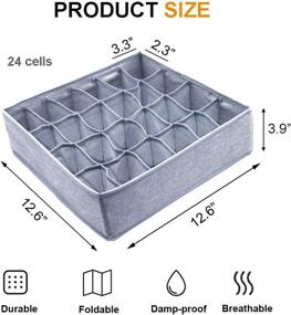 img 2 attached to 🧦 ARTORA Sock Organizer Drawer Divider: Ultimate Solution for Closet Organization - 2 Pack