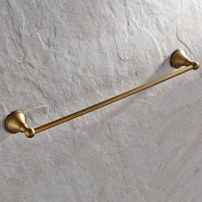 img 1 attached to 🛀 Leyden Antique Brass Towel Bar: 23.6-Inch Towel Holder Rod for Wall Mount Bathroom Accessories
