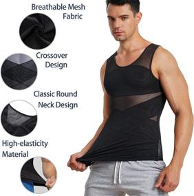 img 1 attached to 👕 TAILONG Men's Compression Shirt: Ultimate Body Shaper for Slimming Vest, Tummy Control Underwear Tank Top