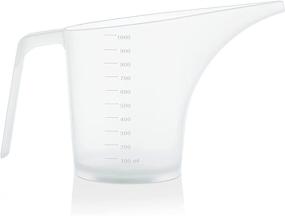 img 4 attached to 🚰 Efficient Funnel Pitcher (1000ml): Measuring Cup with Funnel Spout for Easy Pouring in Baking, Cooking, and More!