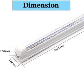 img 3 attached to Pack of 2 T8 LED Under Cabinet Lighting Fixtures - 2ft, 15W, 1680lm, Cool White 6500k, Corded Electric with Built-in ON/Off Switch - Perfect for Workbench, Utility Shop, and More