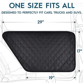 img 3 attached to Zone Tech Car Door Pet Barrier - Premium Quality Heavy Duty Interior Car Door Cover Protector | Universal Size for Cars and SUVs | Anti-Scratch Waterproof Side Barrier | Set of 2 (1 Right & 1 Left)