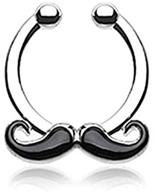 covet jewelry classic mustache septum logo