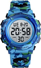 img 4 attached to 🕒 SKMEI Kids Watch: Waterproof Digital Sports Watch for Boys & Girls with LED Backlight, Multifunction Chronograph and Colorful Analog Dial