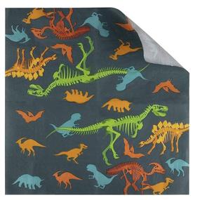 img 1 attached to 🦖 Dino Napkins - 100-Pack Dinosaur Fossil Skeleton Disposable Paper Napkins for Kids Birthday Dinosaur Party Supplies Luncheon Size