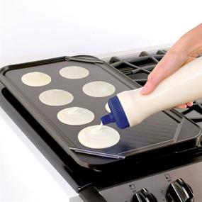 img 2 attached to 🥞 Tovolo Flow Pen 2.0: Removable Cap 3-Cup Capacity Dispenser for Pancake Art - Easy-Squeeze Mess-Free Batter Bottle (Deep Indigo)