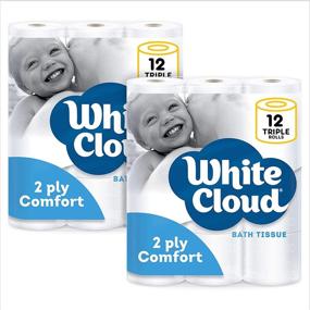 img 4 attached to WHITE CLOUD Soft & Thick 2-ply Comfort Toilet Paper, Hypoallergenic and Septic Safe, Pack of 24