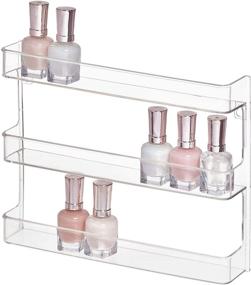 img 2 attached to 💅 Organize Your Nail Polish Collection with iDesign 41400M2 Clarity Nail Polish Storage Rack - Set of 2 Wall Mount Shelves for Bathroom, Vanity, Closet, Bedroom