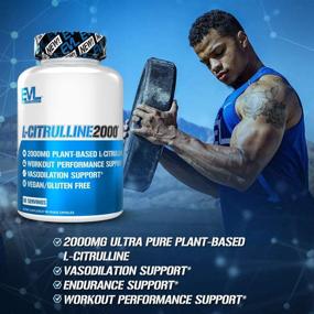 img 1 attached to 💪 Evlution Nutrition L-Citrulline2000: Ultra-Pure Plant-Based Citrulline Supplement for Nitric Oxide, Pumps, Muscle Endurance, Vascularity | Powerful Workout Booster in Capsules (30 Servings)