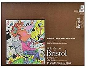 img 1 attached to 📒 Strathmore 400 Series Bristol, 2-Ply Vellum 18x24 Tape Bound Sketch Pad, 15 Sheets