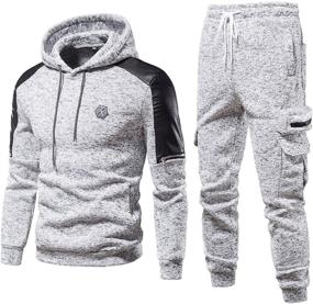 img 4 attached to VoLIta Jogging Tracksuits Sweatsuits Hoodie Men's Clothing and Active