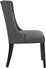 img 2 attached to Седые обитые тканью стулья для обеденного стола Parsons - комплект из 4 штук, современный стежковый, от Modway Baronet.