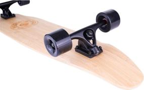 img 1 attached to 🌿 Premium Canadian Maple and Bamboo Cruiser Longboard for Teens, Adults, and Beginners - Ultimate Balance and Durability