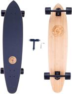 🌿 premium canadian maple and bamboo cruiser longboard for teens, adults, and beginners - ultimate balance and durability logo