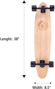 img 3 attached to 🌿 Premium Canadian Maple and Bamboo Cruiser Longboard for Teens, Adults, and Beginners - Ultimate Balance and Durability