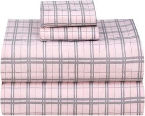 img 4 attached to Cozy Ruvanti Cotton Flannel 🛏️ Sheets: Perfect Kids' Bedding for Ultimate Comfort!