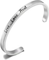 💉 ensianth nurse gift bracelet: live love heal cuff bracelet for rns- perfect jewelry gift for nursing graduation students logo